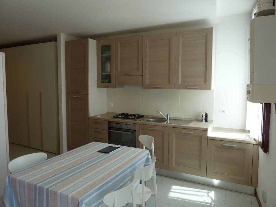 the kitchen