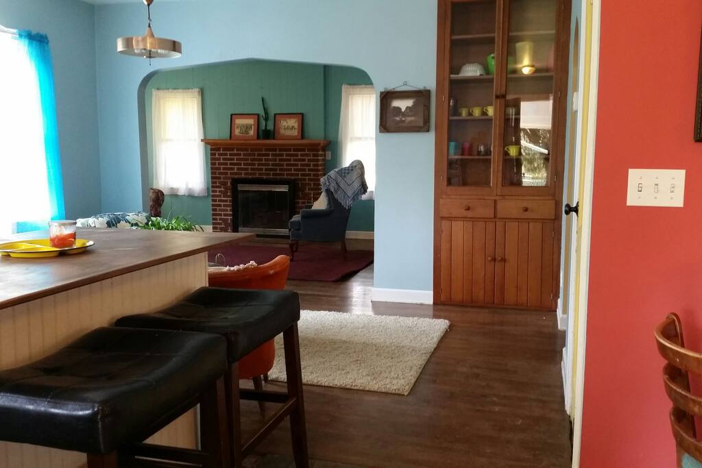 Open Dining, Kitchen and family area