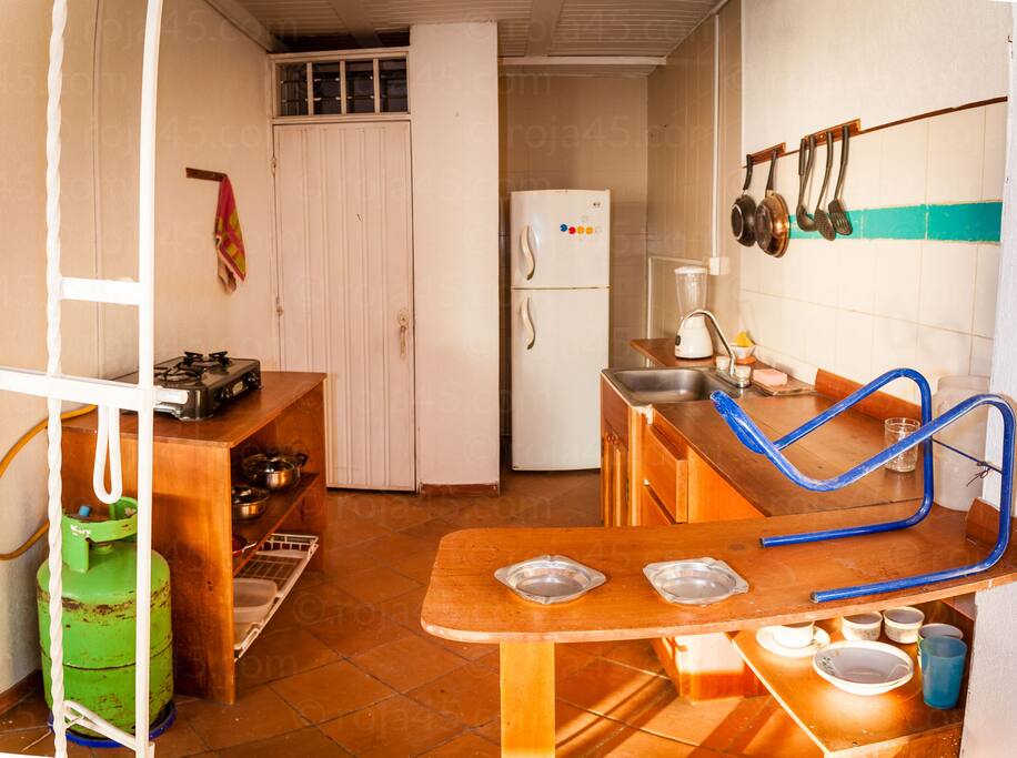 Cocina, frente al mar.