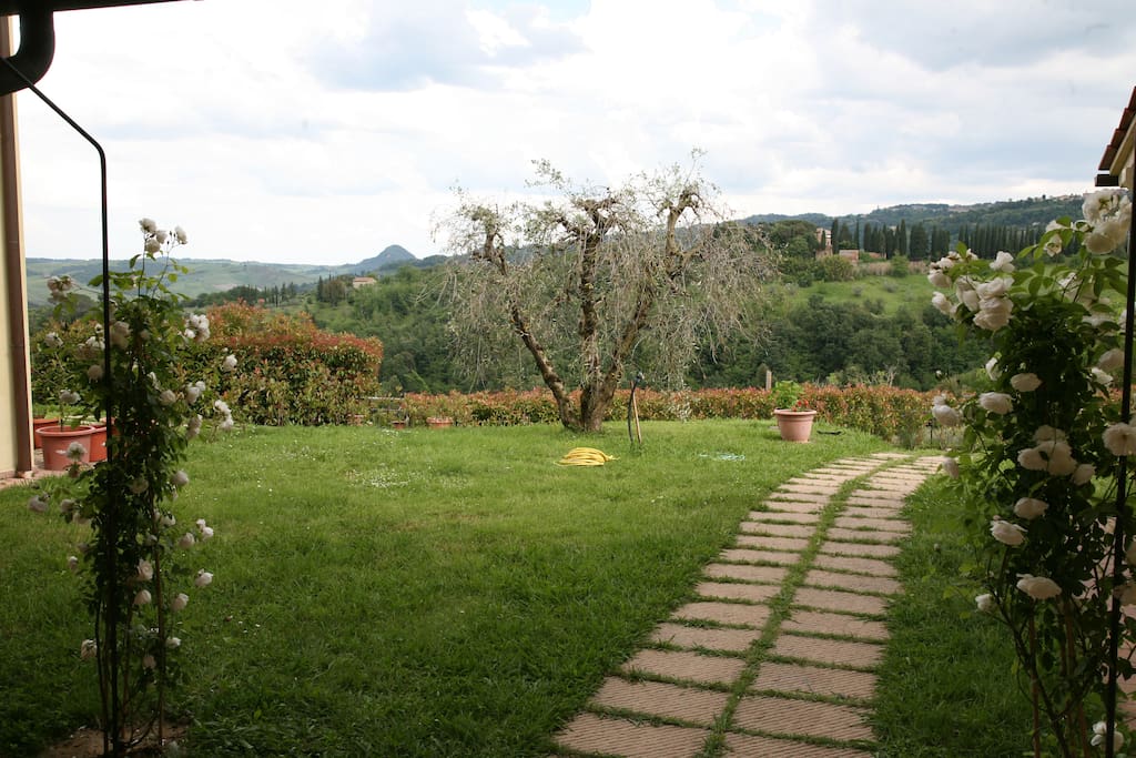 Vista sulla campagna dalla veranda