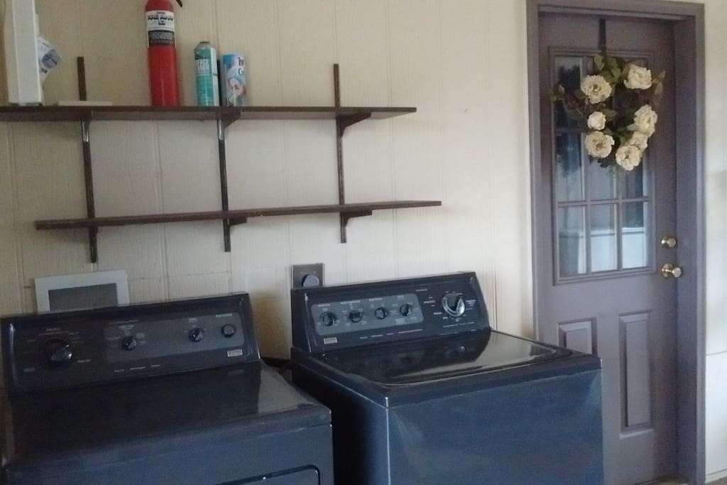 Laundry next to entry door