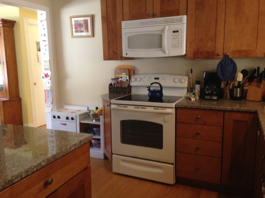 Kitchen with updated appliances.