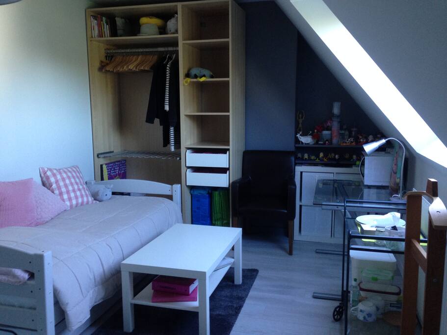 La chambre côté lit gigogne