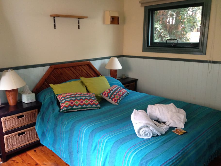 A comfortable bed,