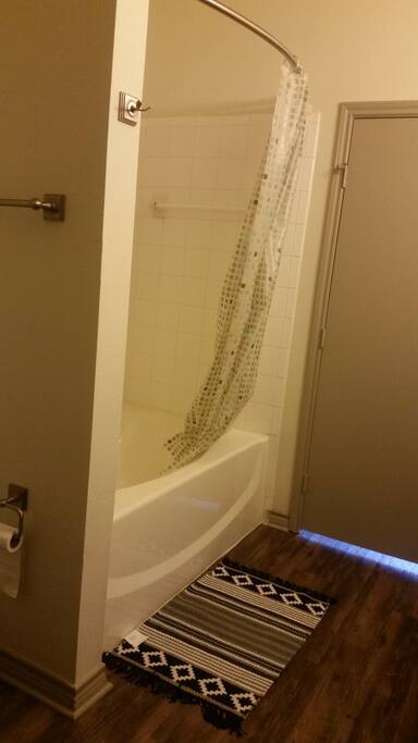 Shower and Bath Tub are together.