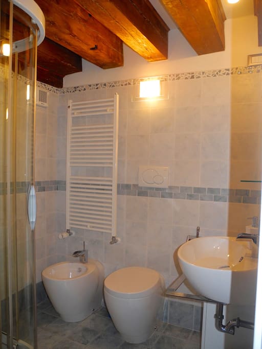 First bathroom with shower