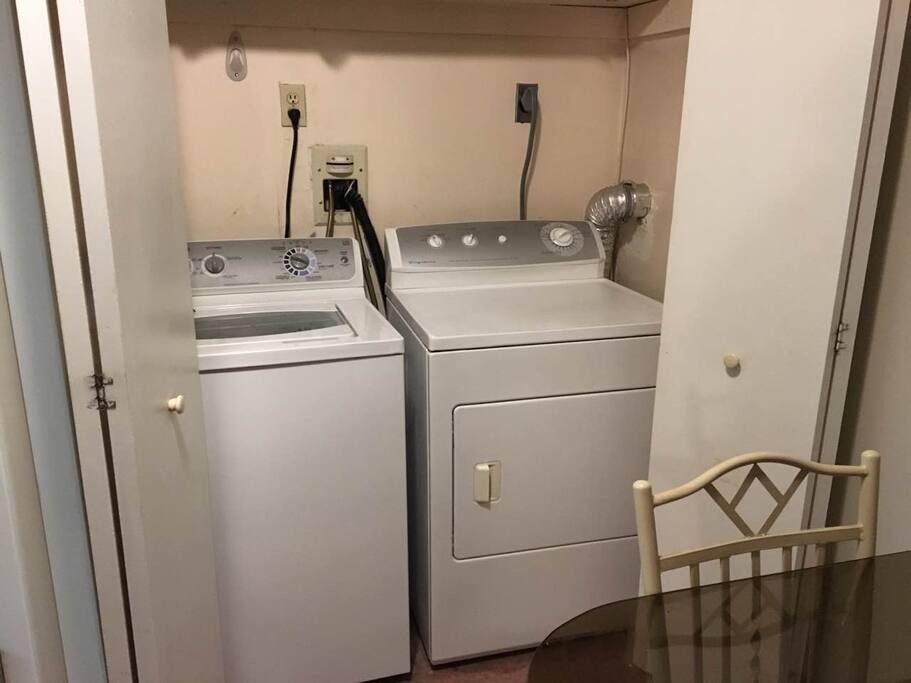 In unit washer and dryer