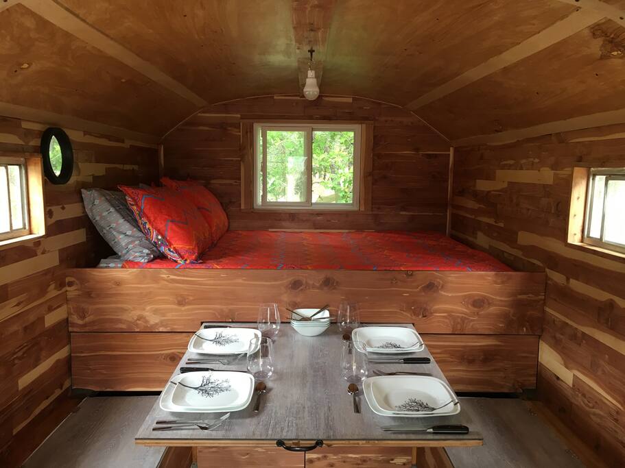 Cozy sheep camp for four