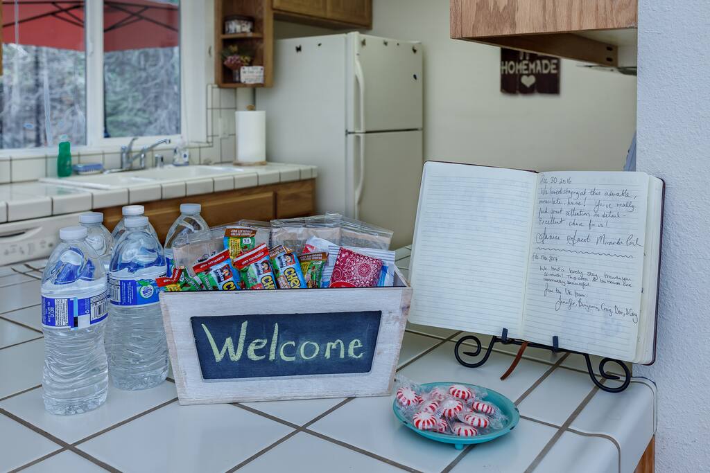 A warm welcome awaits you, and don't forget to leave us a note in our guest book!