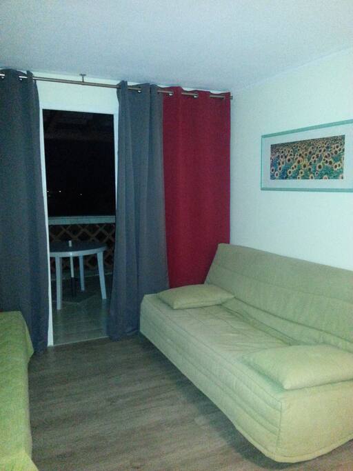 Pièce principale canapé lit+lit 90