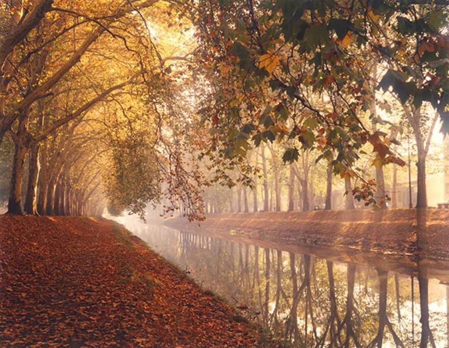 point de vue de canal, ballade, calme