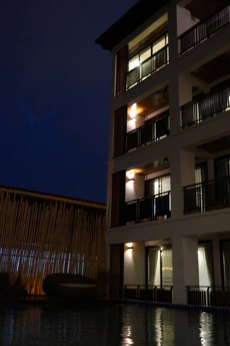 Exterior at night