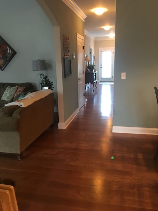 Looking out of the kitchen