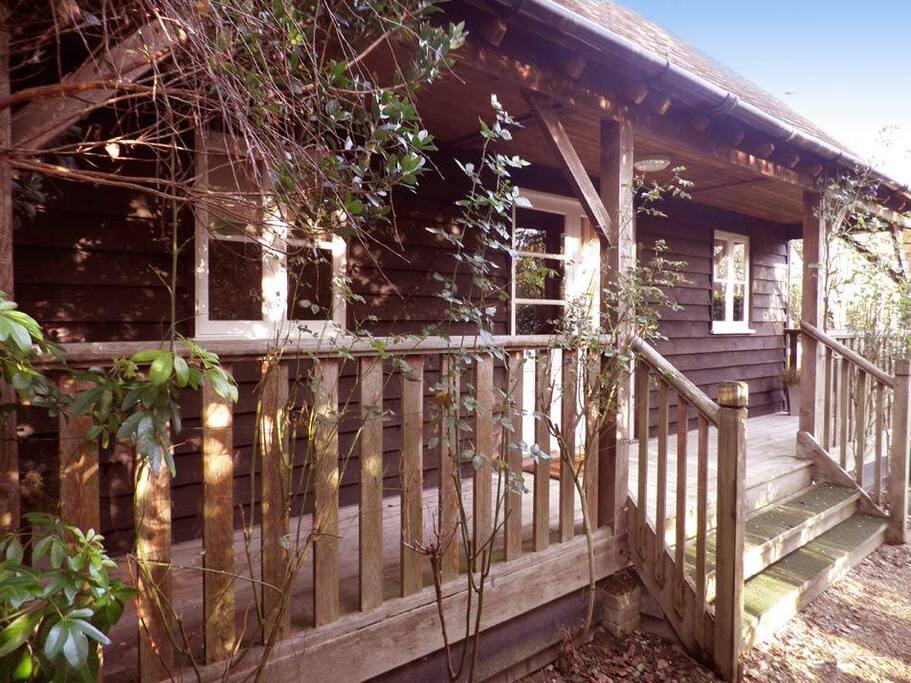 outside of one of our cabins