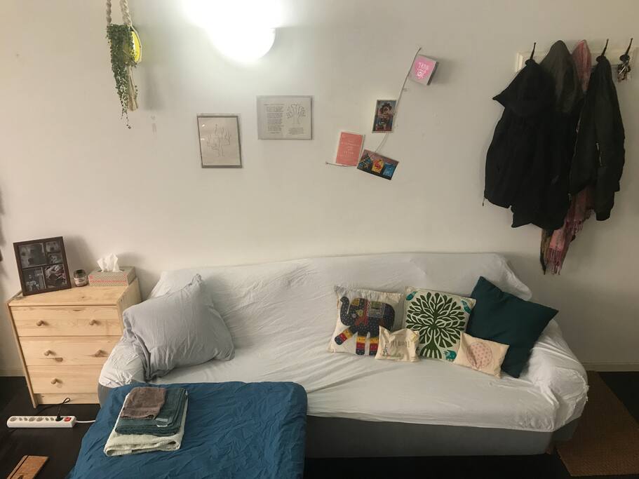Couch set up for guests :)