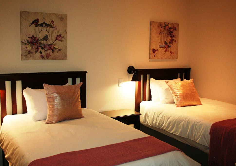 Comfortable three quarter beds in three of our bedrooms.