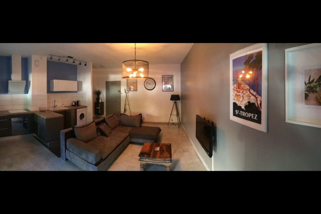 Spacious air conditioned living room.