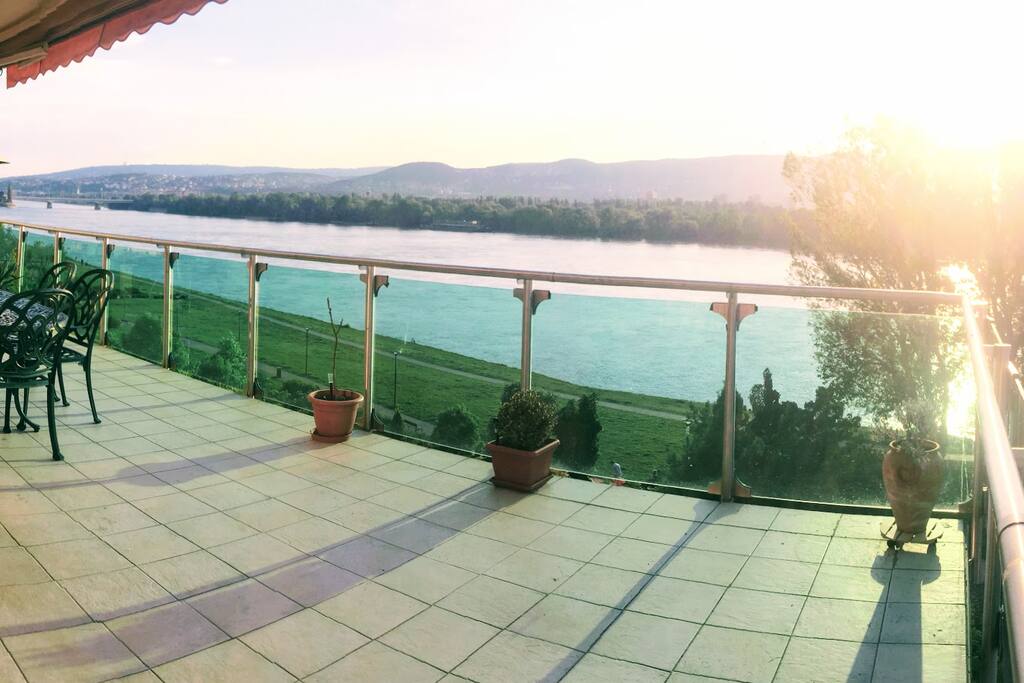 Huge balcony. An excellent spot to sit, relax and enjoy the view with friends.