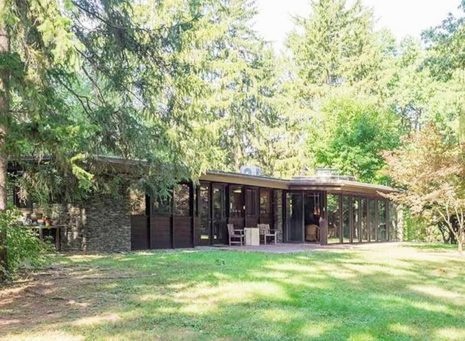 Over 9 acres. Completely private and serene setting.