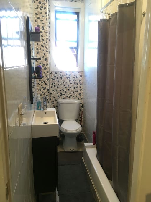 This is the shared bathroom that you will have access to.
