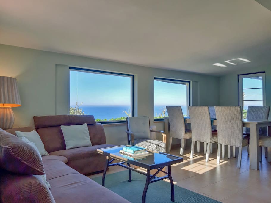 Living room with ocean view