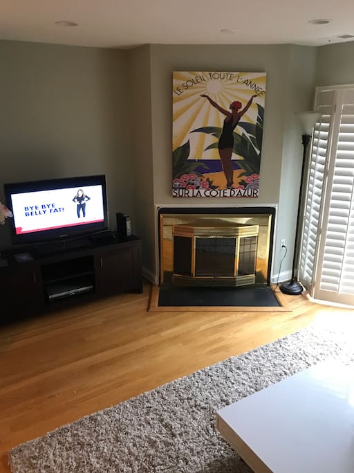 Living room view from the sofas