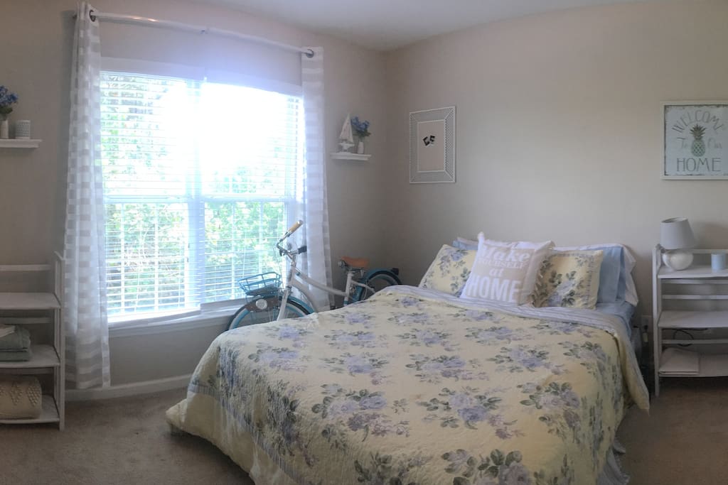 Your private bedroom. The bike will be out, but you are able to use it if you'd like.