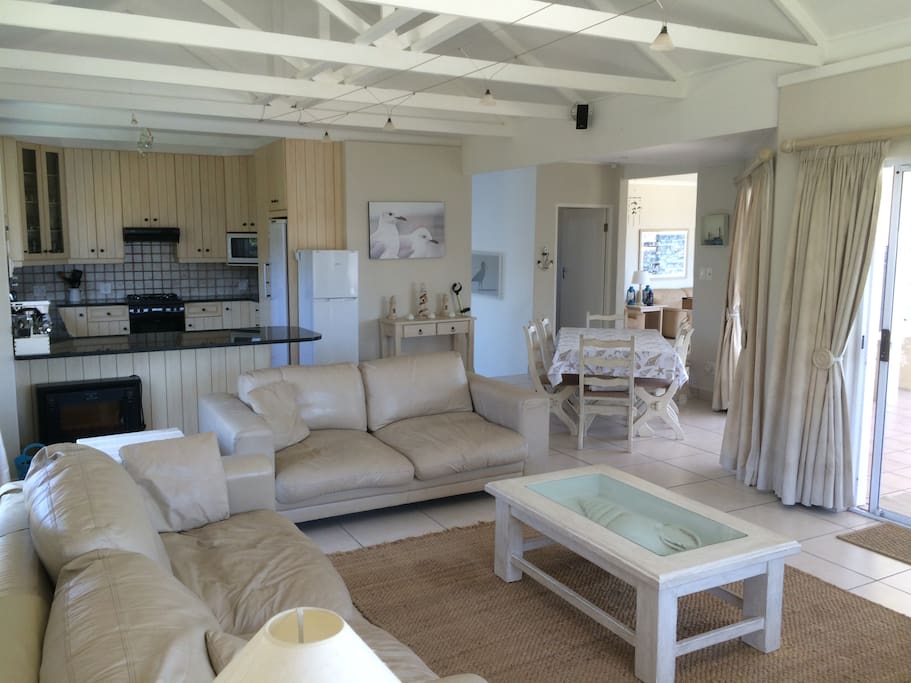 Open plan lounge, dining room kitchen, games room