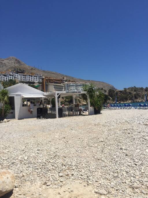 Beach in the summer very private