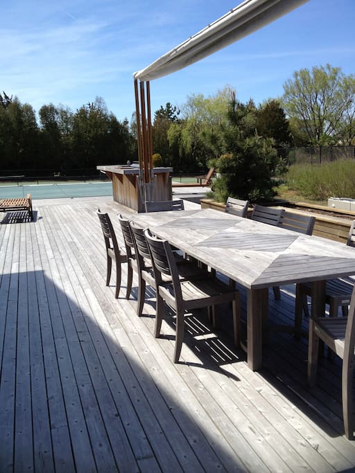 Outdoor seating for 12 with canopy