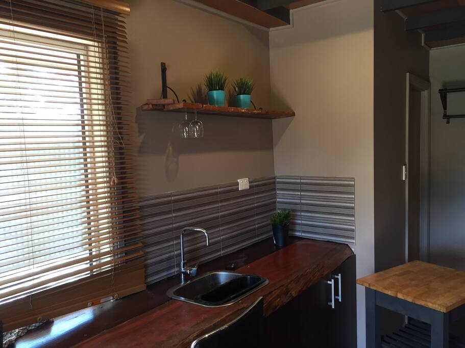 Timber kitchen with all cooking facilities