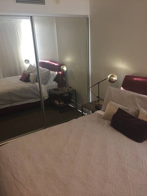 Comfortable queen bed
