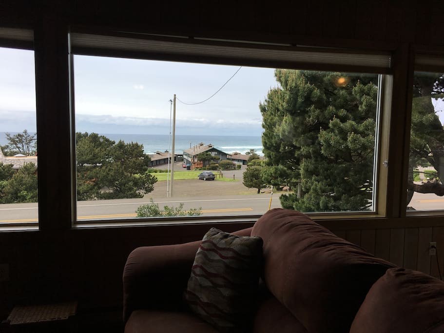 The oceanview from the living room