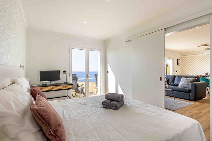 Bedroom with a view of the Atlantic Ocean