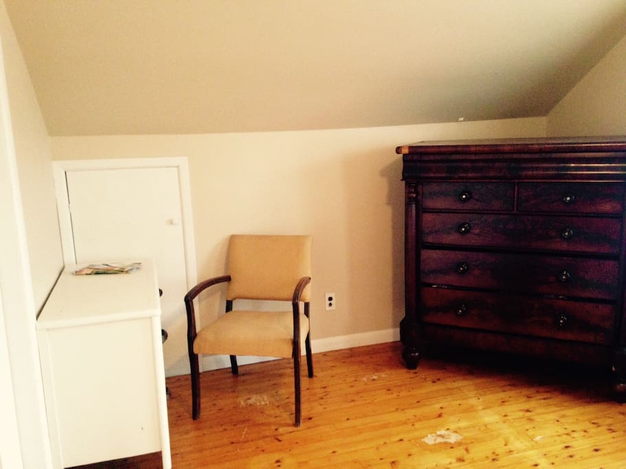 Big dresser for you to use (also store extra wool blankets there).