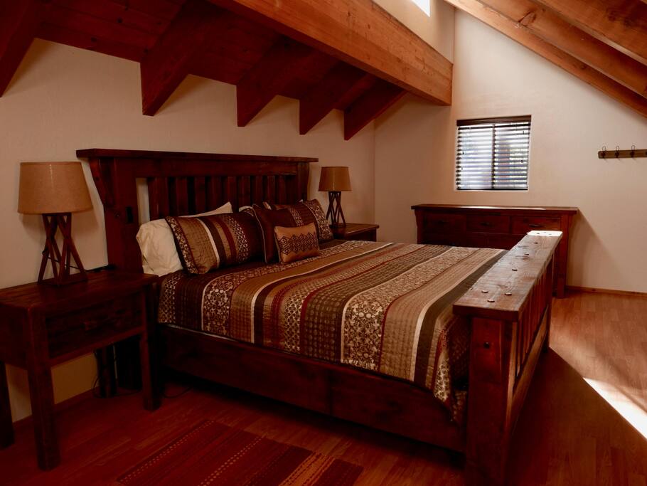 Rustic King Bed Upstairs