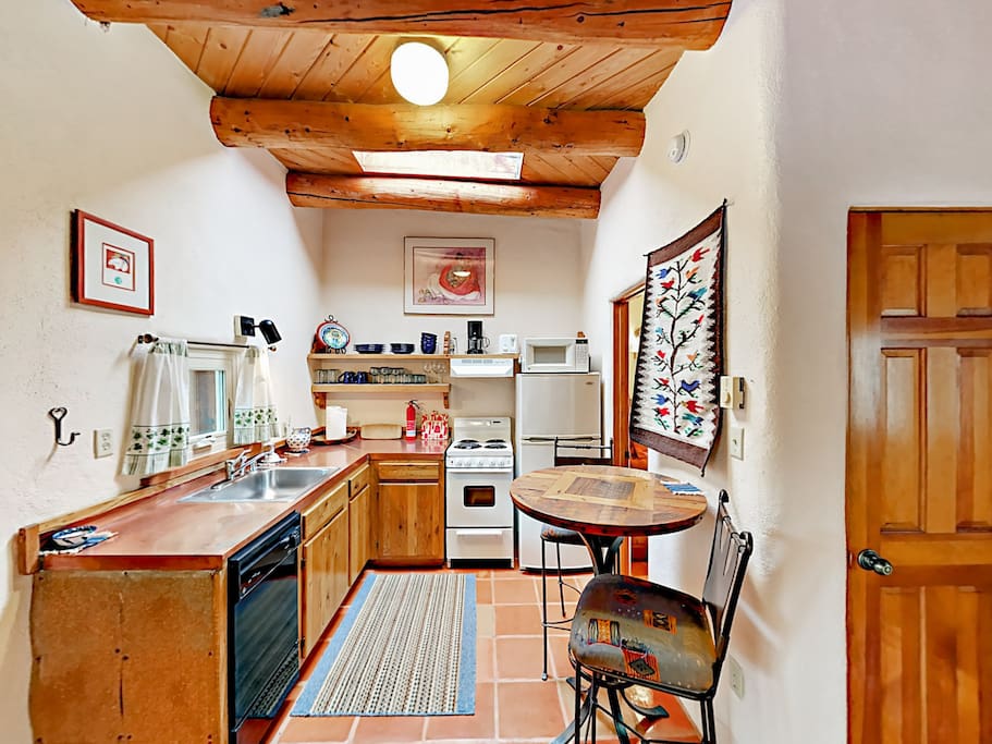 Find everything you need in the well-equipped kitchen with a full suite of appliances.