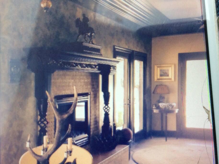 Two fire places in the guest house