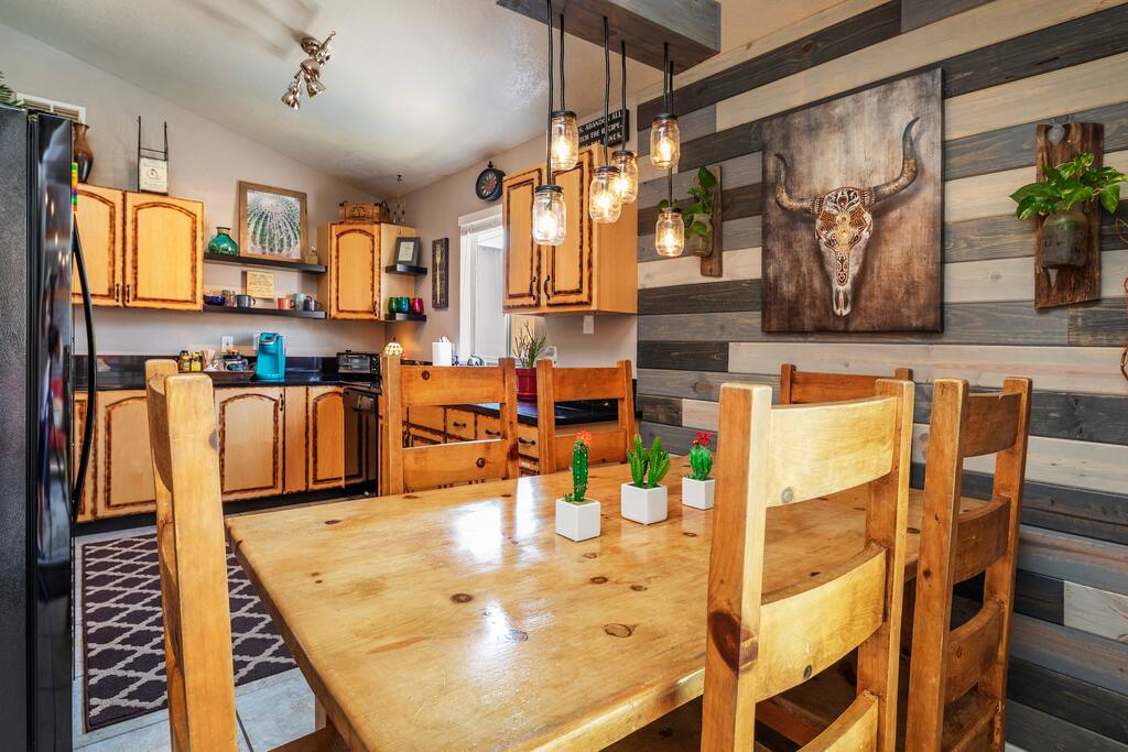 Dining area open to the large kitchen