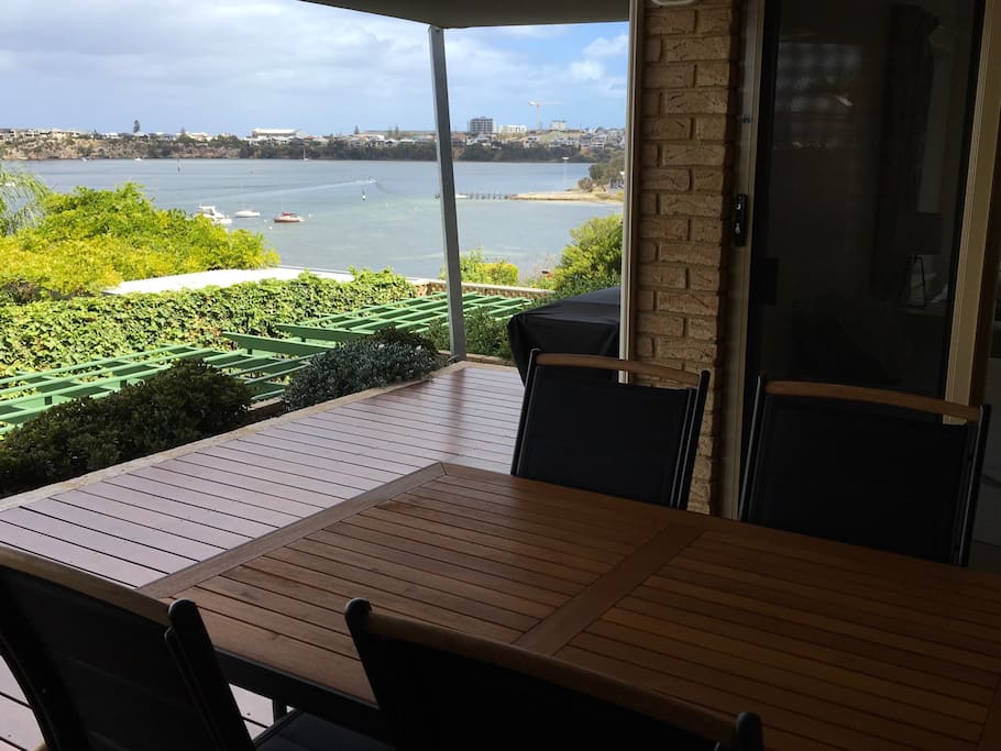 Deck has BBQ & outdoor dining option, with direct access from living space & bedrooms 1/2.