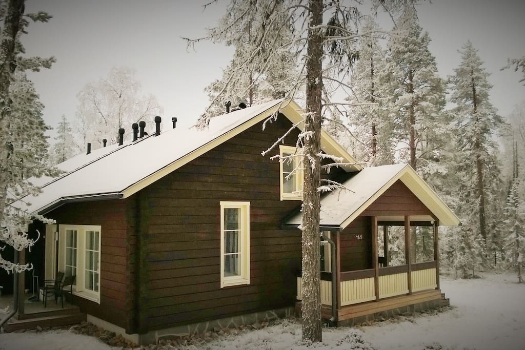 Cottage after season's first snowfall. Beginning of winter is always exciting :)