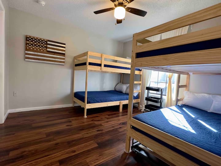Bunk Bed room, with attached restroom and large closet!