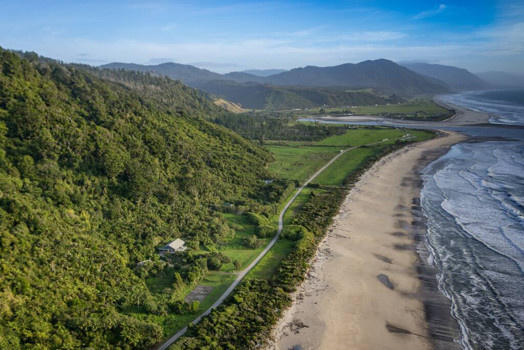 The Beach Cabin is third building from the bottom of the photograph.