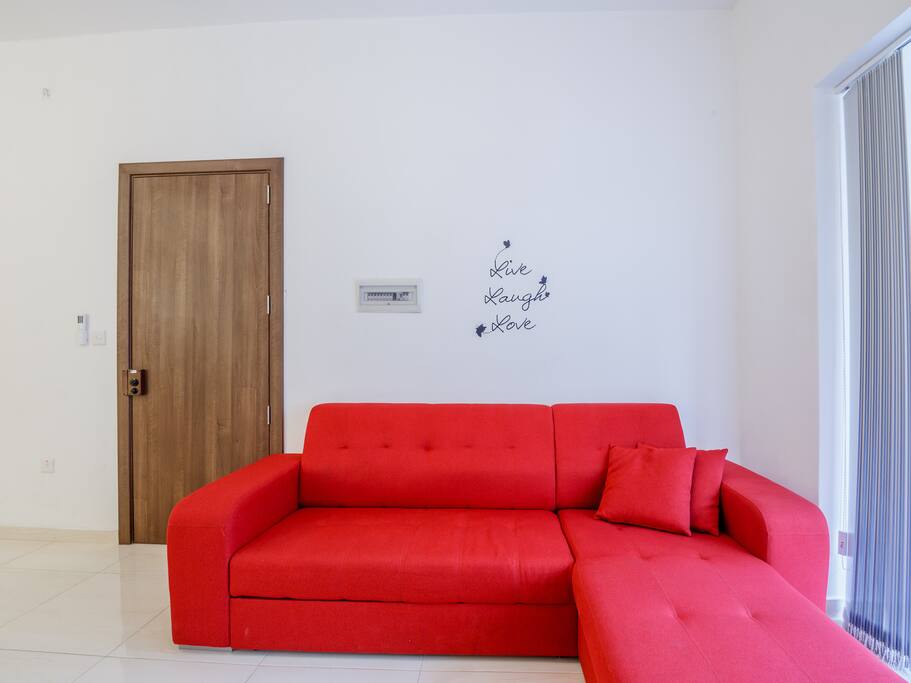 Sofa and main entrance