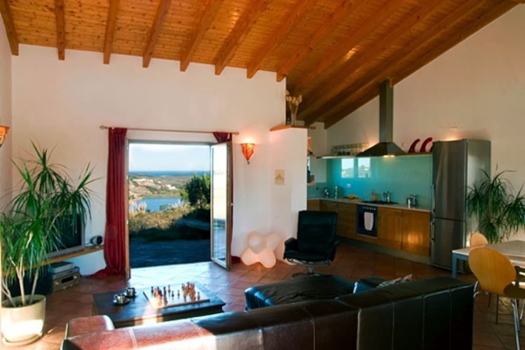 Casa Touro - the living room and open plan kitchen