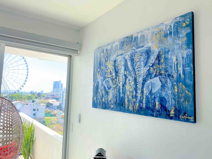 Loft-terraza. Vista A Estrella Y Volcanes, Puebla. - Puebla