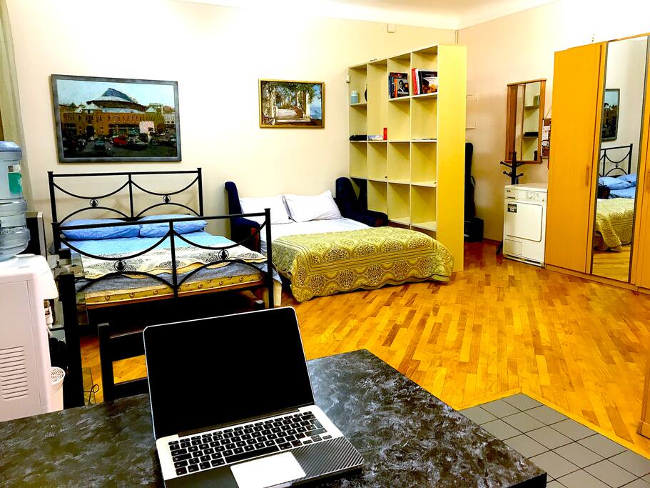 Double bed + folded bed