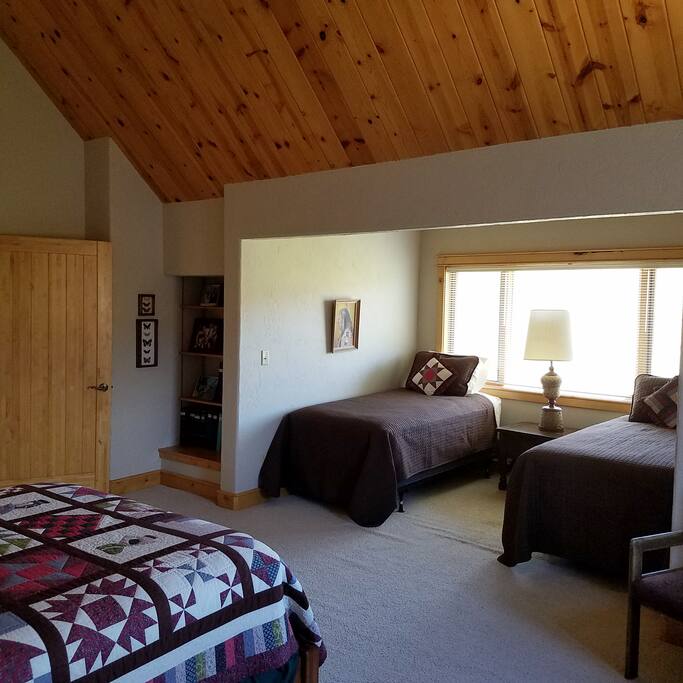 Another view of the 2 California Singles with the Queen bed.