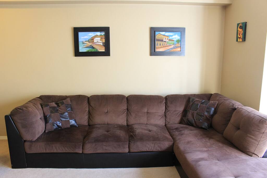 Couch (decorations, books, TV just for staging)