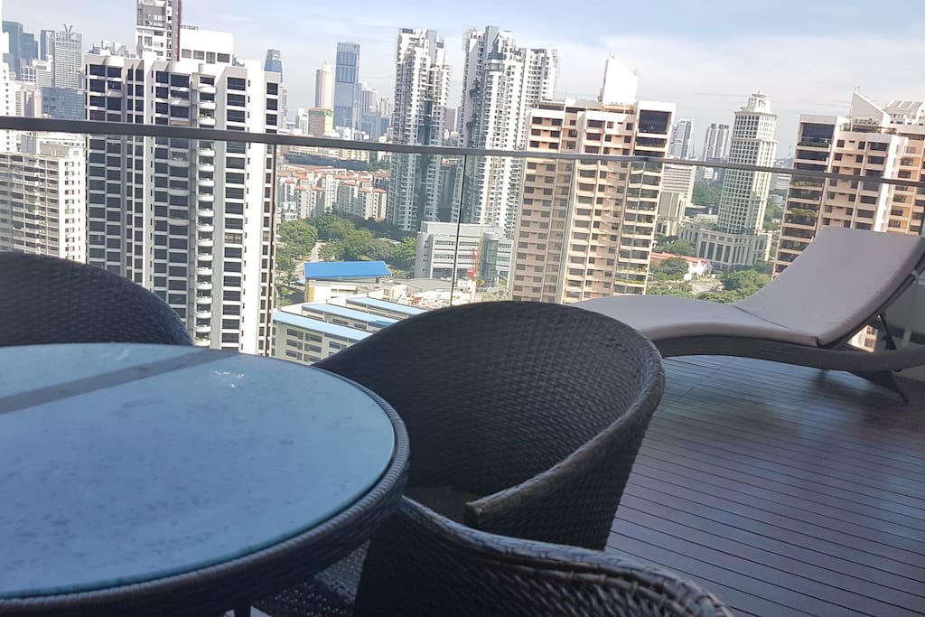 Large balcony where you can relax and enjoy the view.